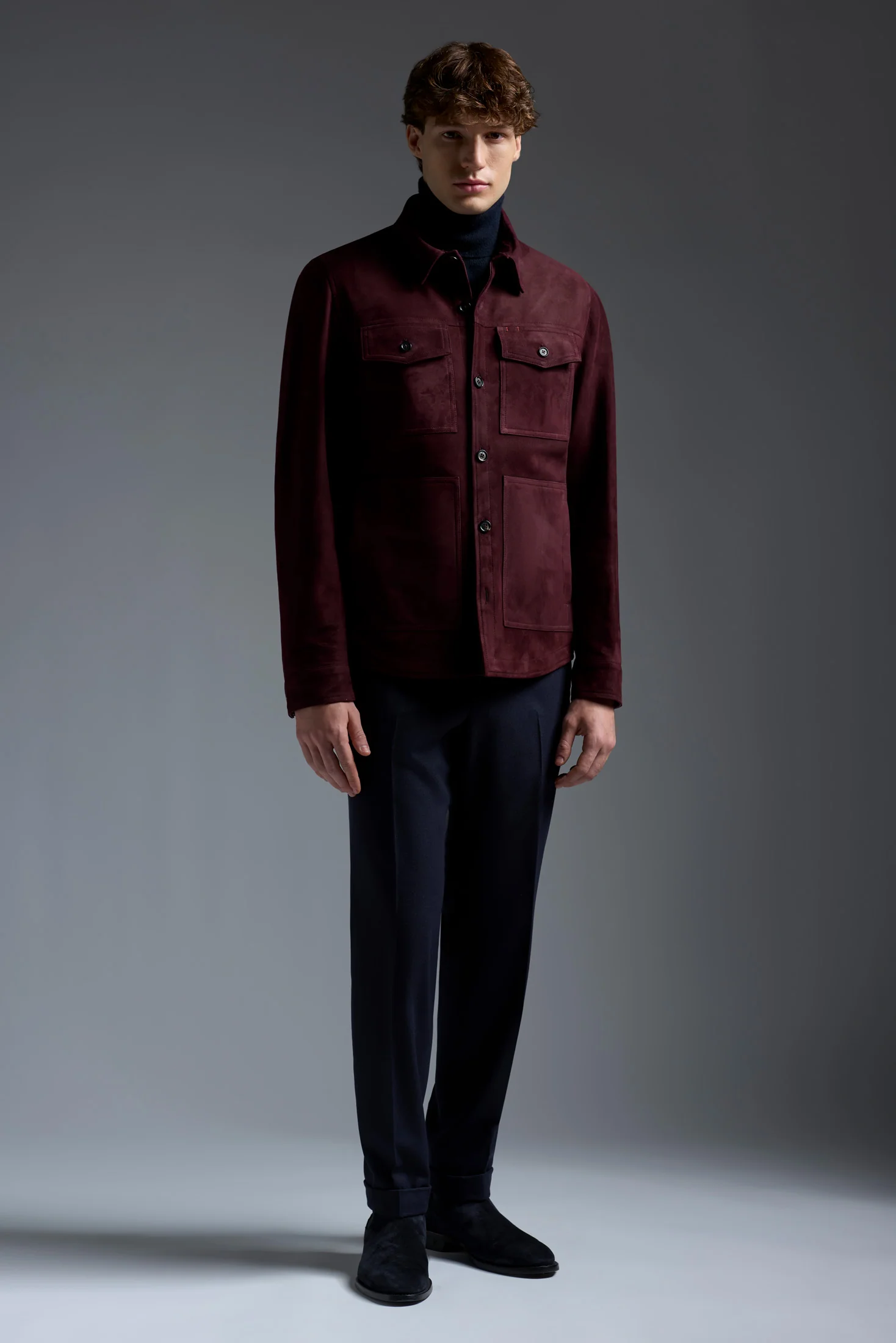 Overshirt PLW61 AQUA SUEDE DOUBLE - Image 12