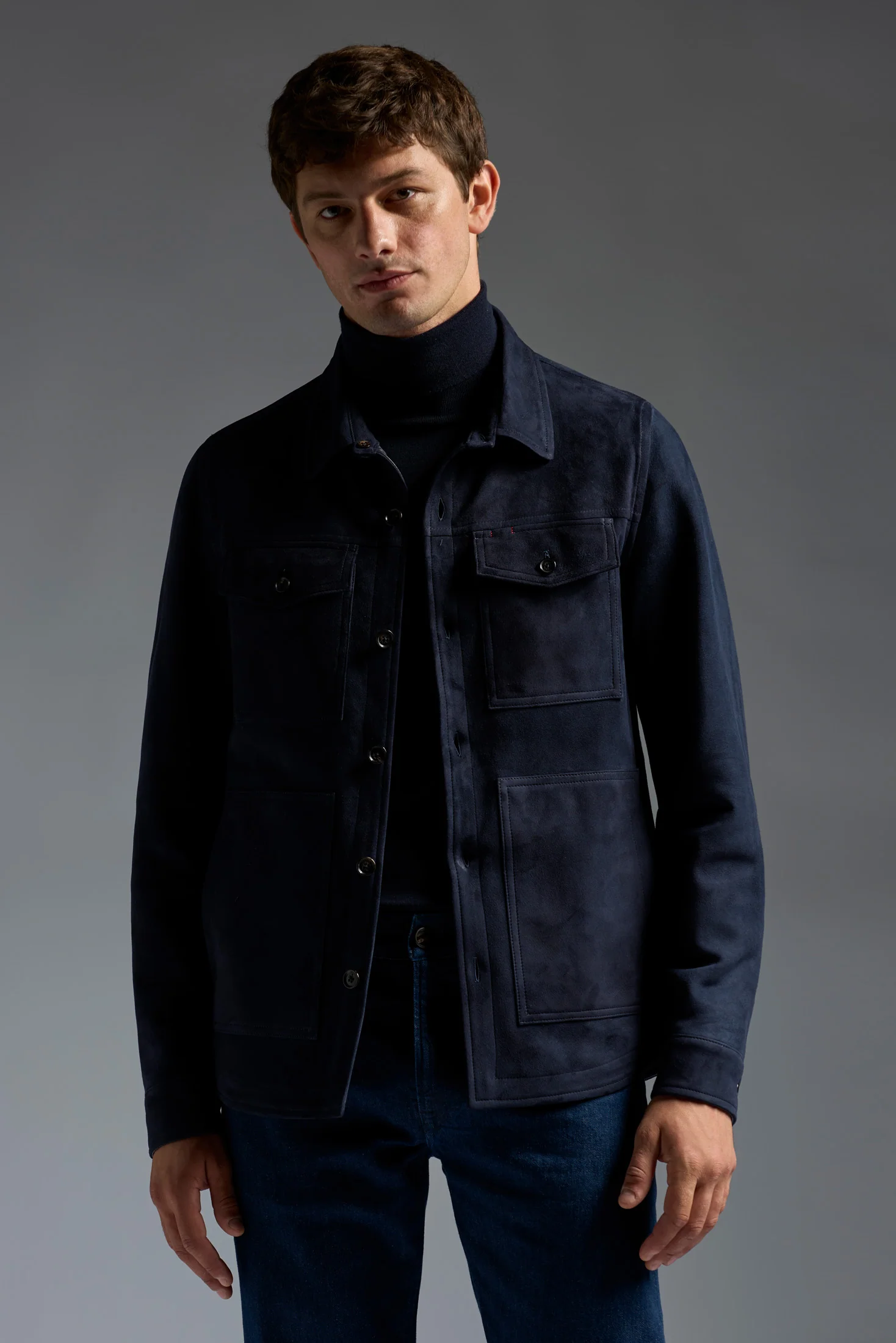 Overshirt PLW61 AQUA SUEDE DOUBLE - Image 6