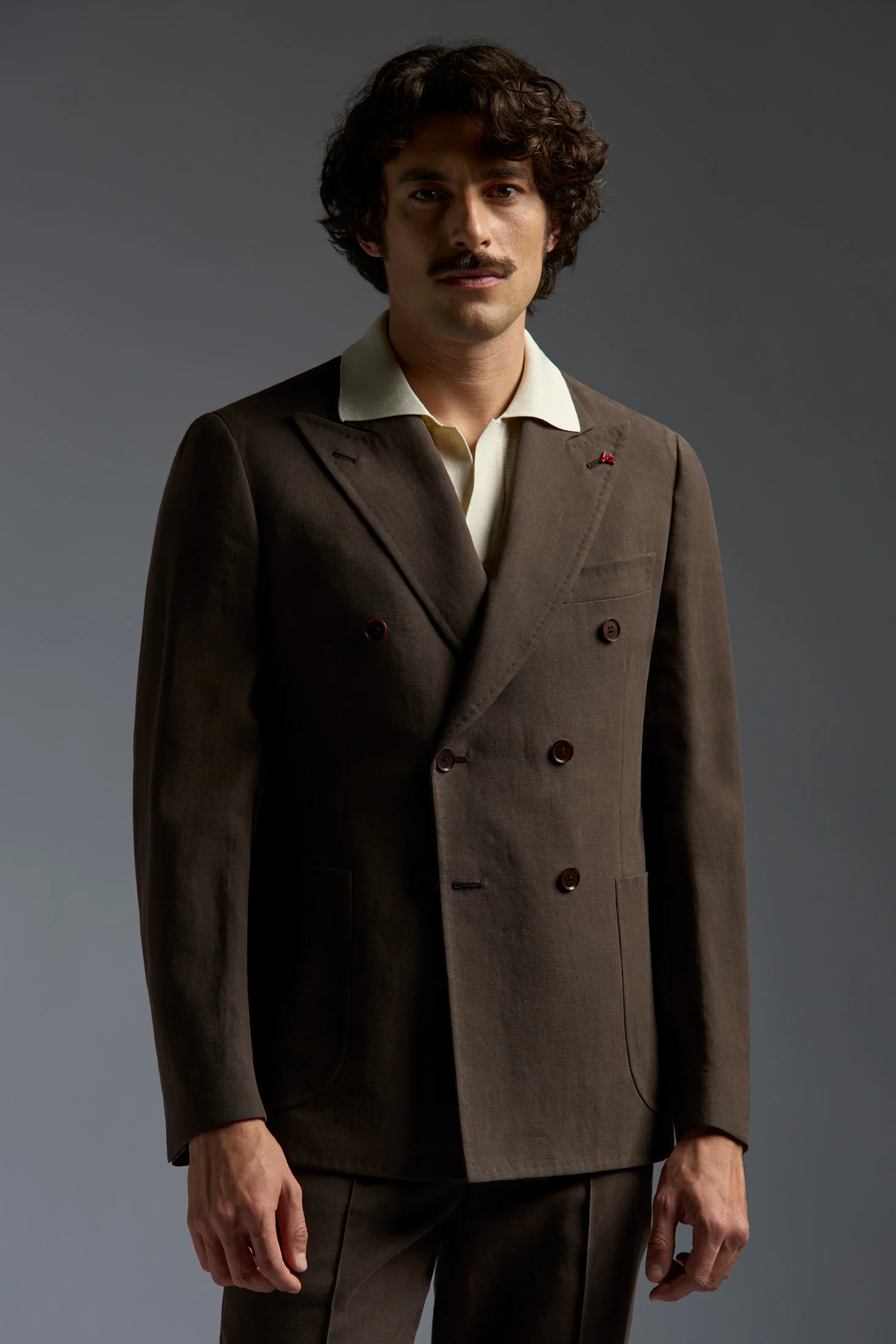 Linen Capri Double Breasted Blazer