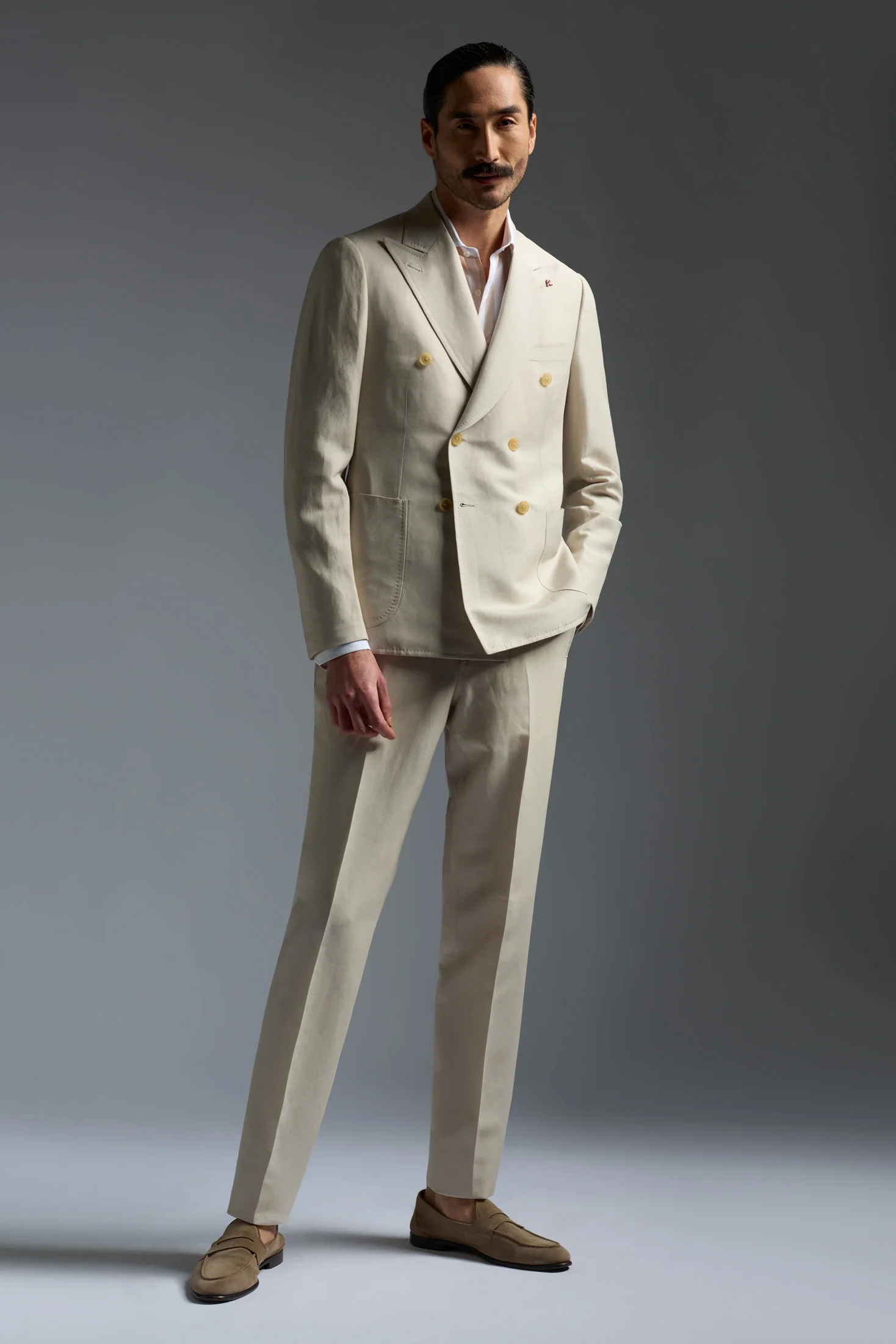 Wool and Linen Capri  Double Breasted Blazer - Image 2