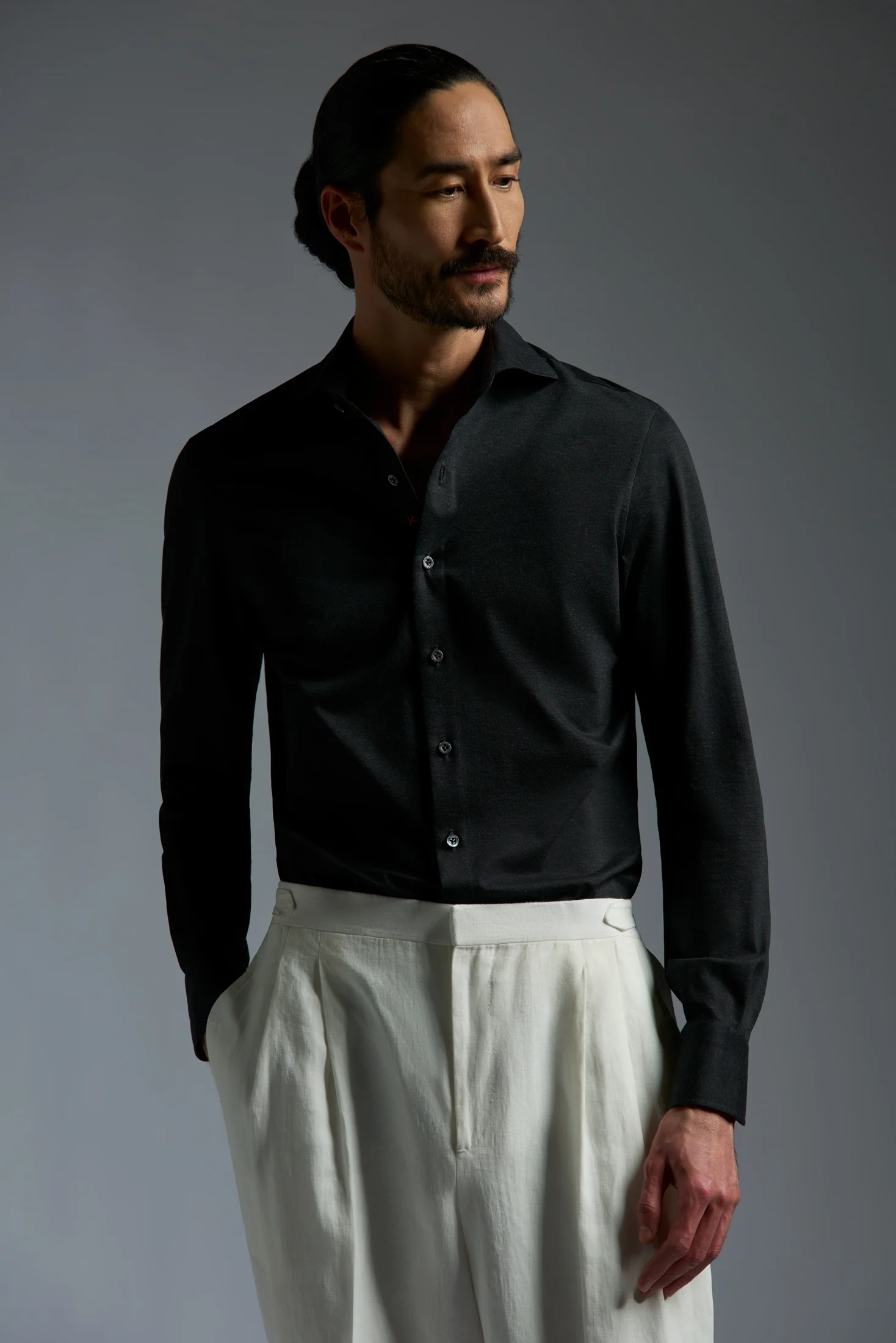 Filo di Scozia Long Sleeve Jersey Shirt - Image 16