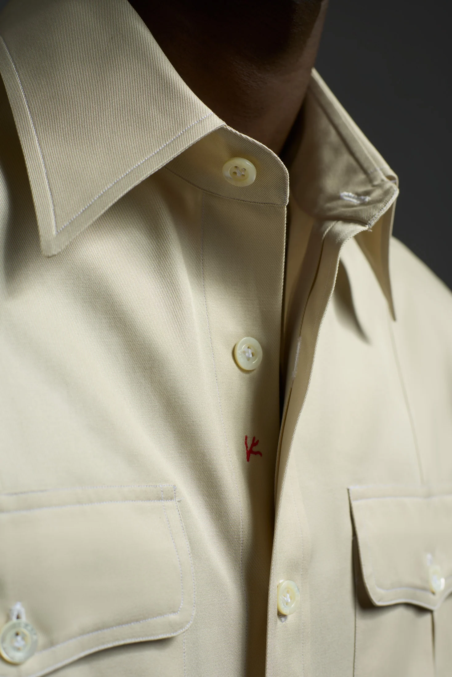Cotton Gabardine Tailored Shirt - Image 19
