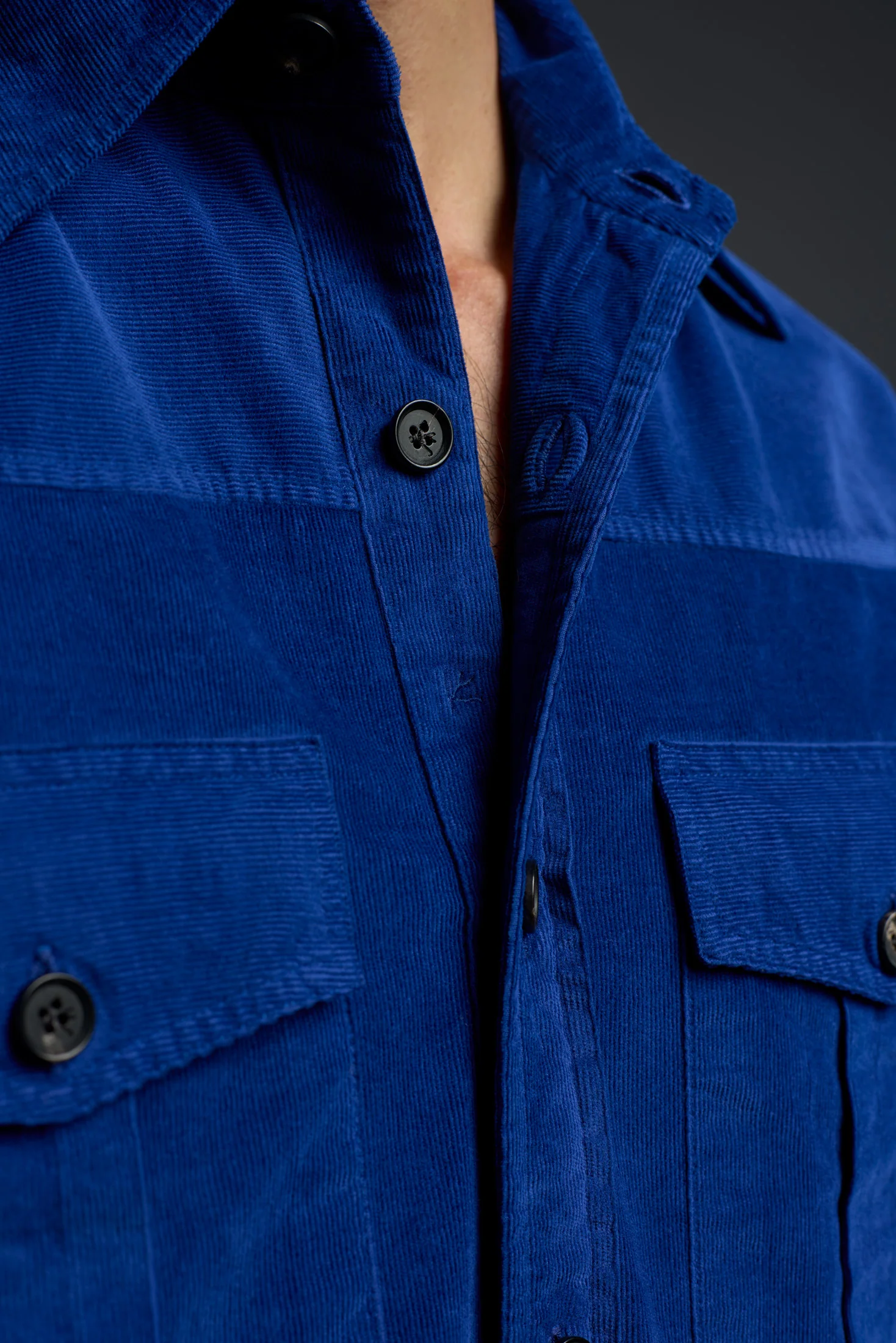 Garment Dyed Cotton Corduroy Comfort Long Sleeves Two Pockets Shirt - Image 9