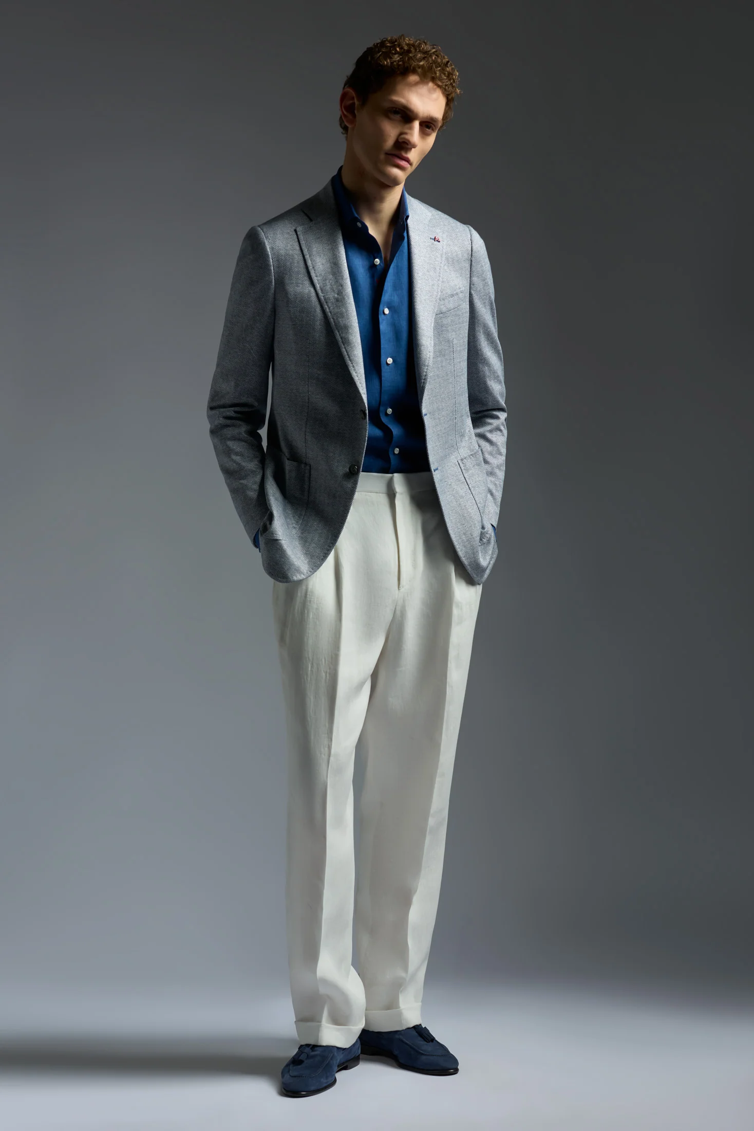 Linen and Cotton Domenico Blazer - Image 2