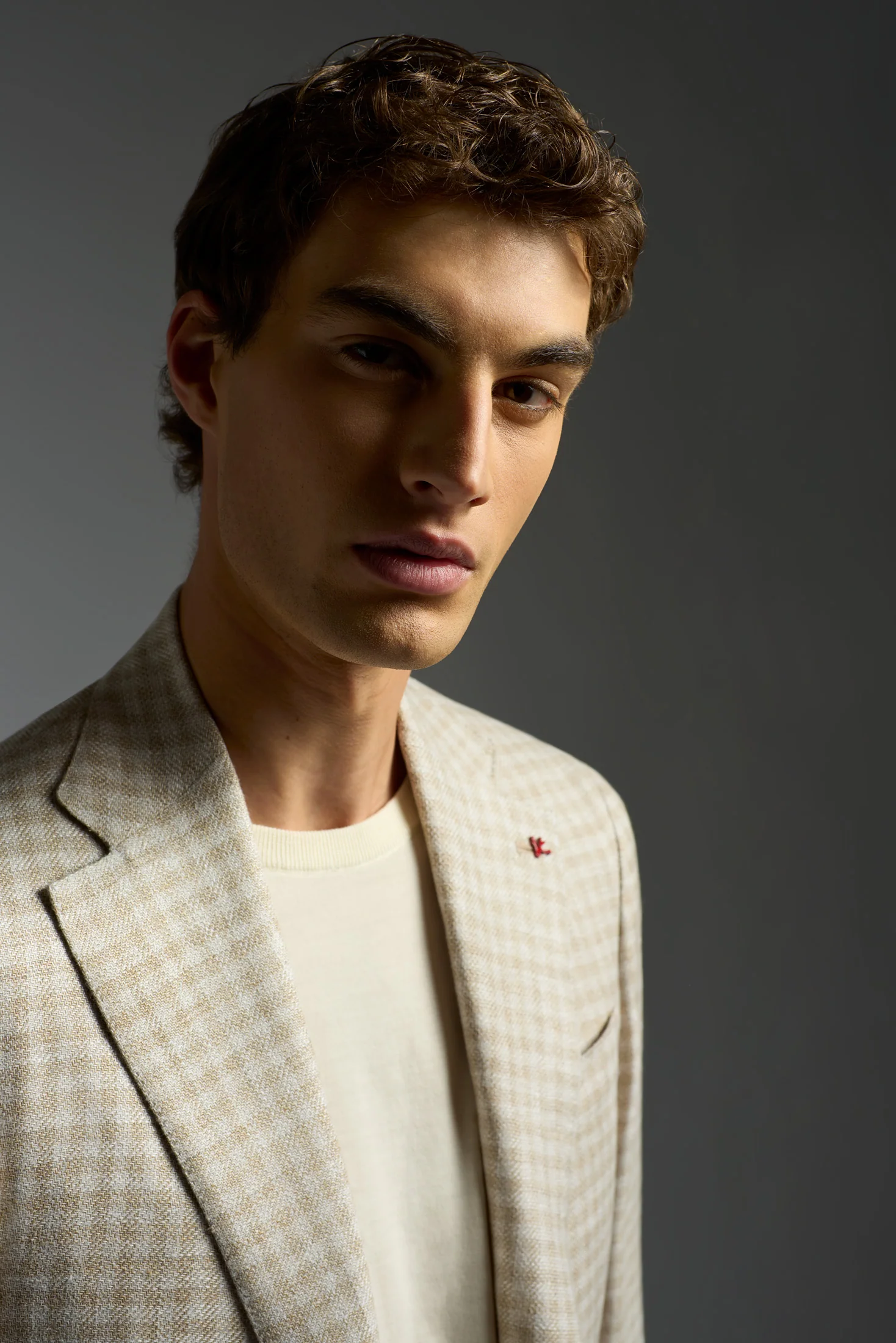 Natural Color Linen Wool and Silk Marechiaro Blazer - Image 3