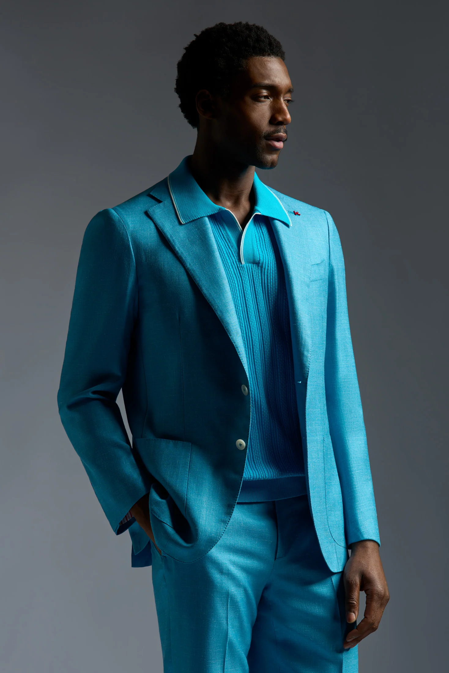 Wool Cashmere Silk and Linen Marechiaro Blazer - Image 6