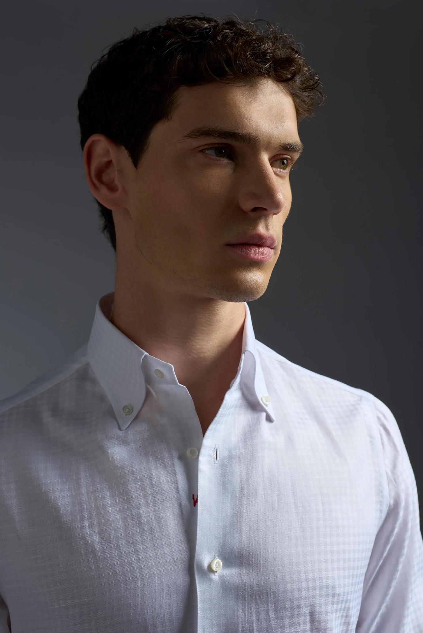 Cotton and Linen Mix Dress Button Down Shirt - Image 3