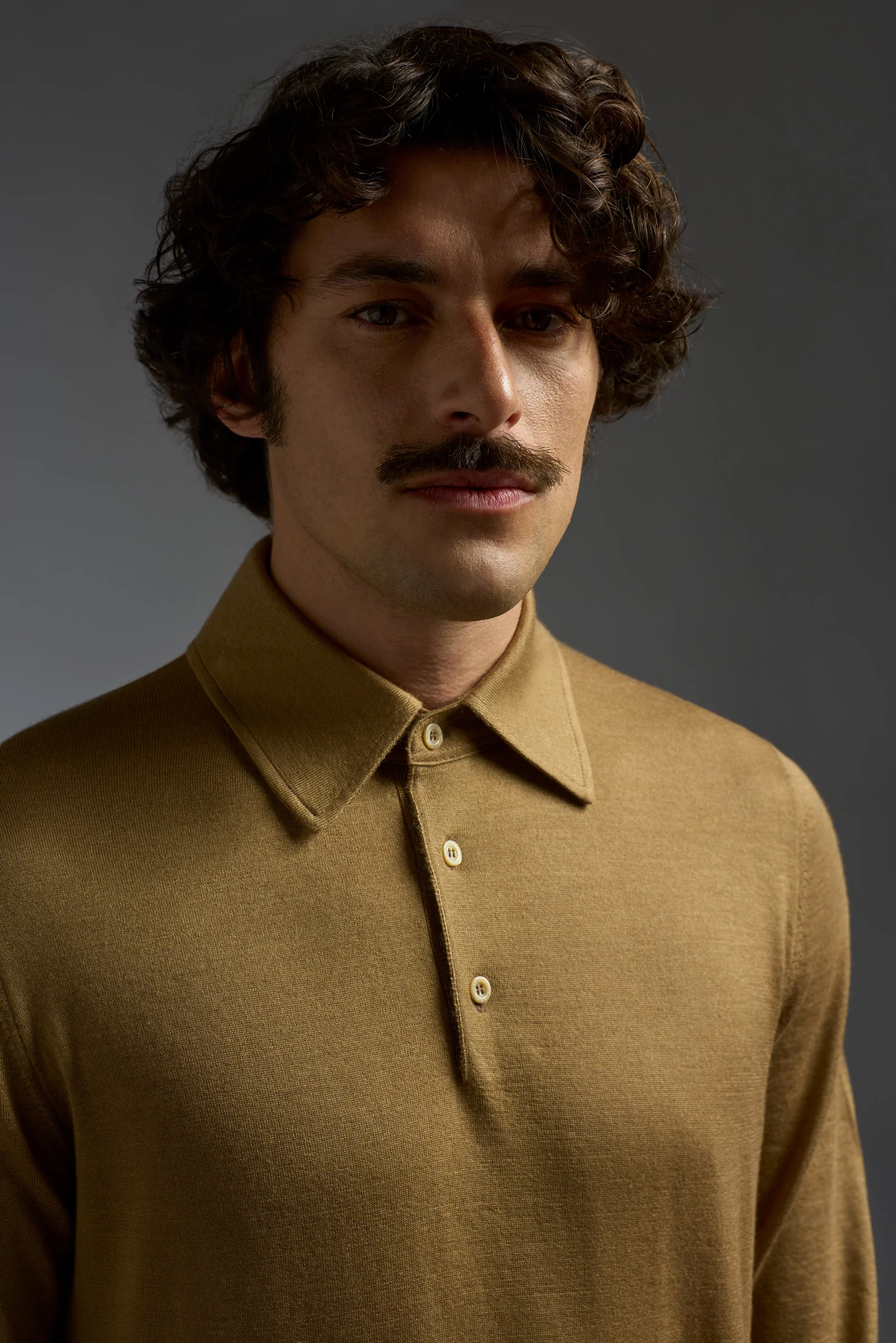 Cashmere and Silk Long Sleeves Polo - Image 3