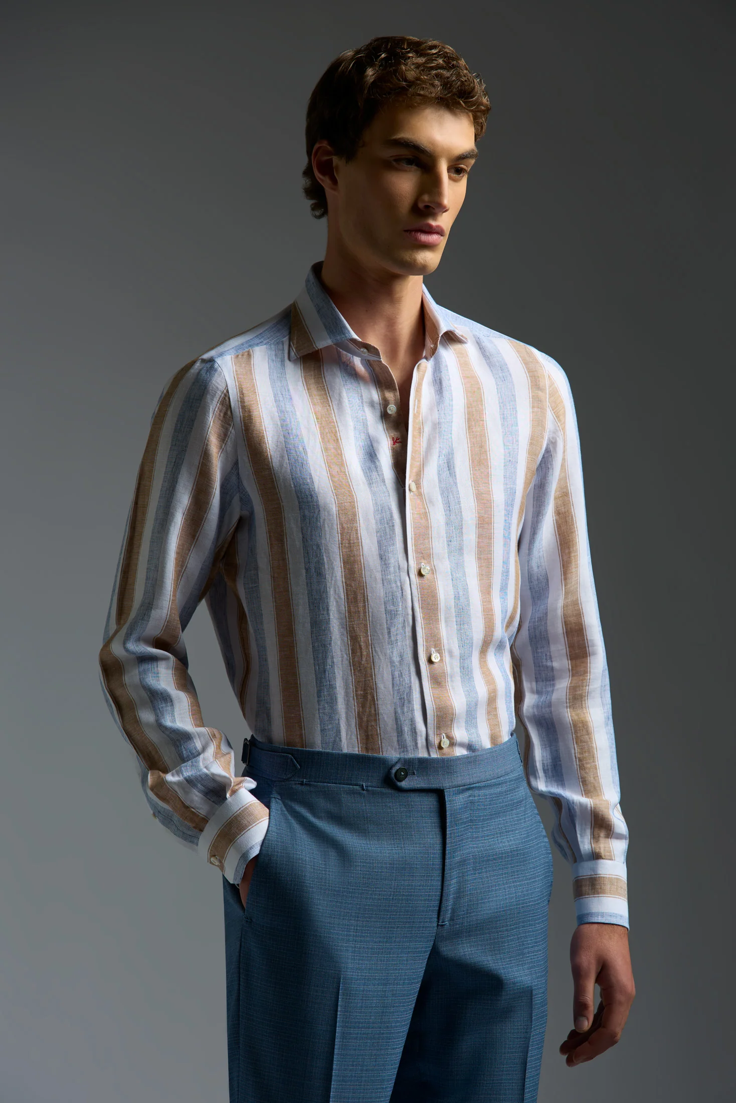 Linen Mix Dress Shirt