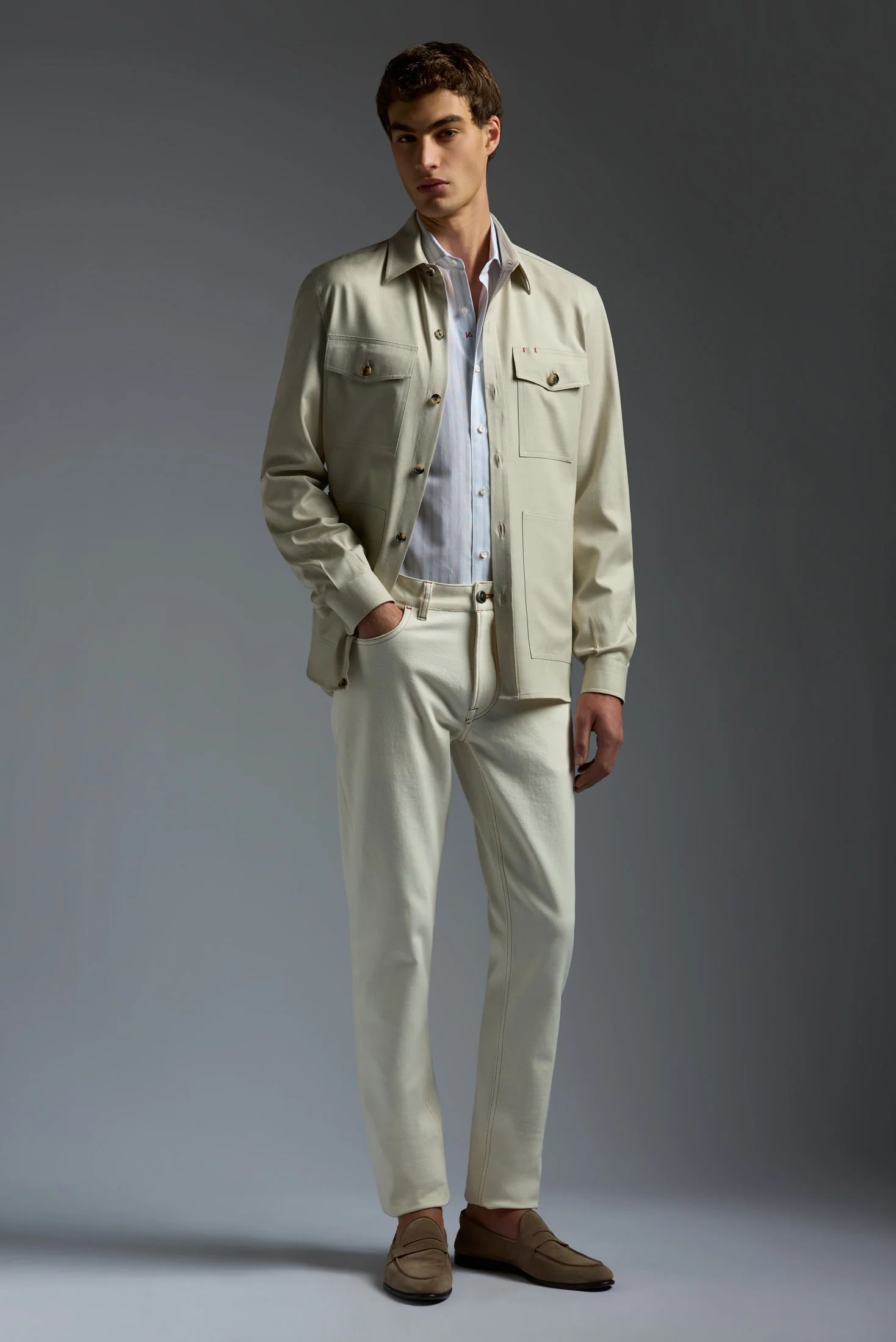 Cotton and Linen Mix Dress Shirt - Image 2