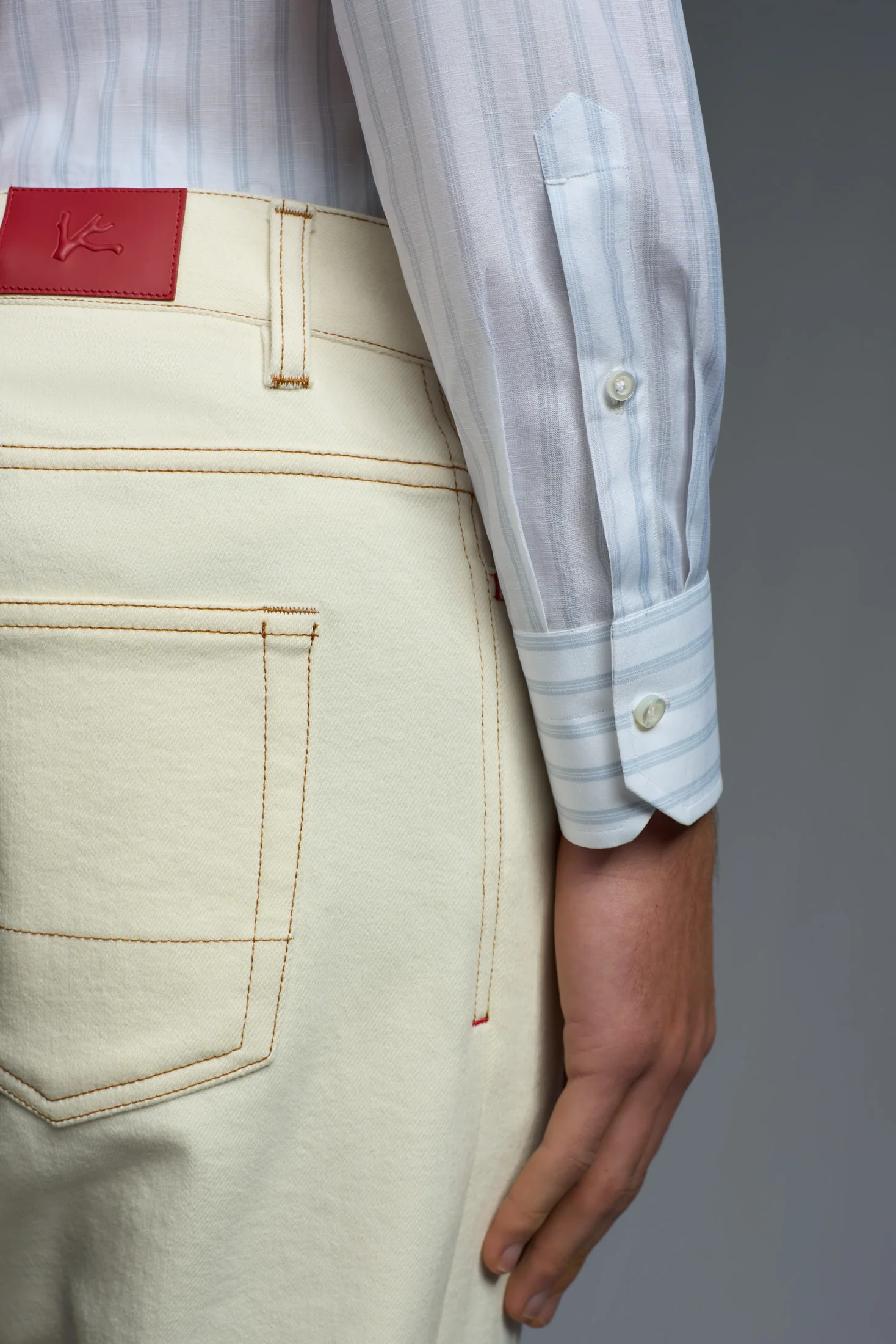 Cotton and Linen Mix Dress Shirt - Image 5