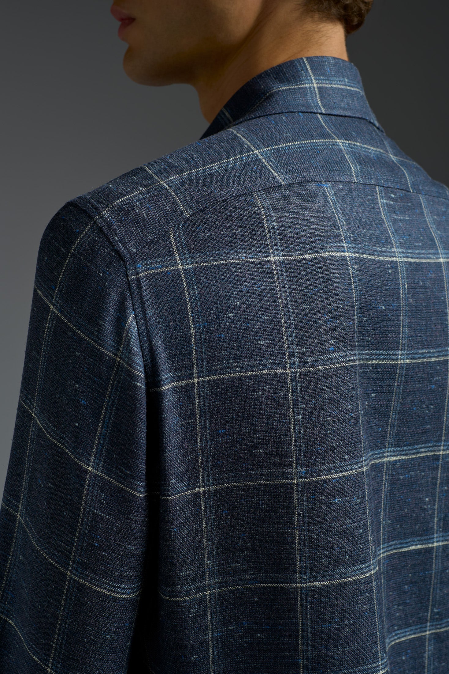 Silk Linen and Wool Donegal Four Pockets Overshirt - Image 5