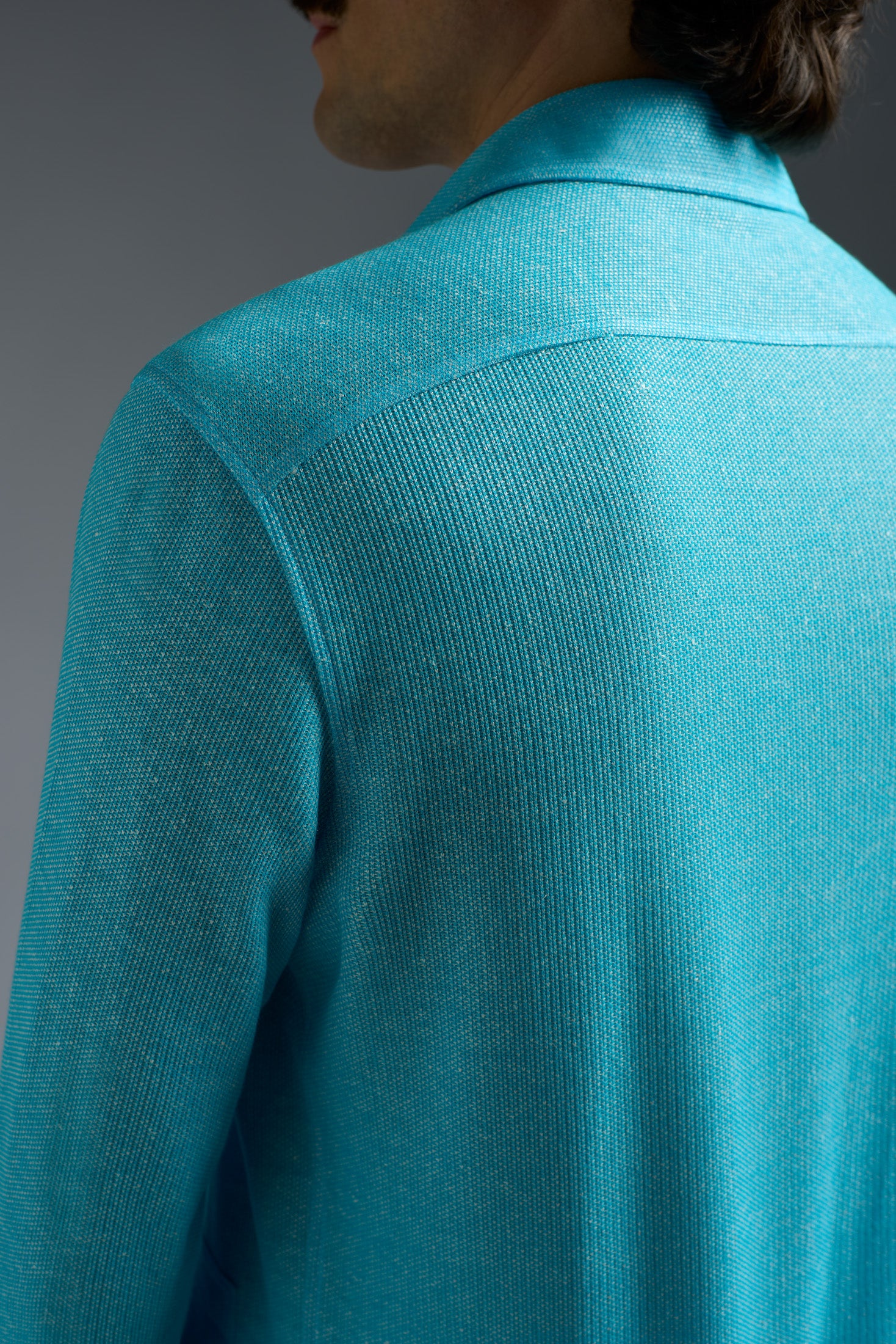 Comfort Cotton Linen Jersey Four Pockets Overshirt - Image 5