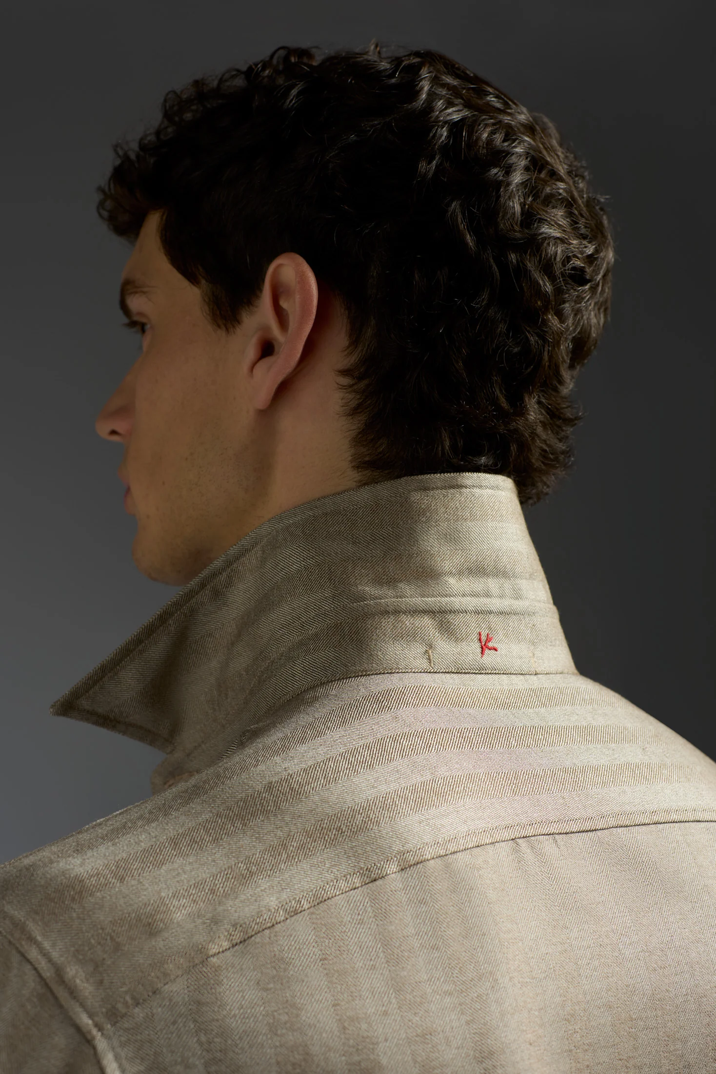 Natural Cashmere Linen Four Pockets Overshirt - Image 3