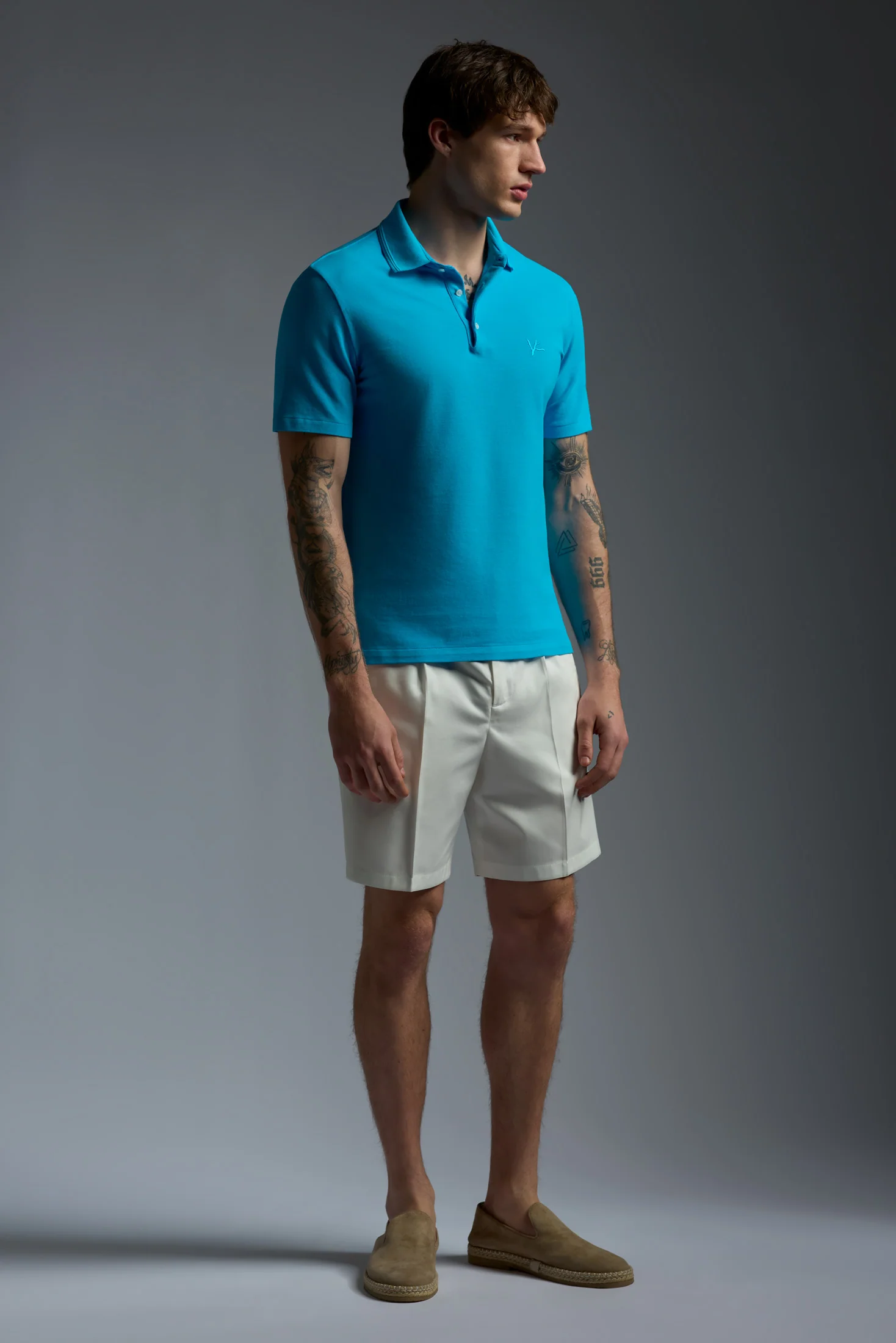 Cotton Gabardine Single Pleated Comfort Short Pants - Image 21
