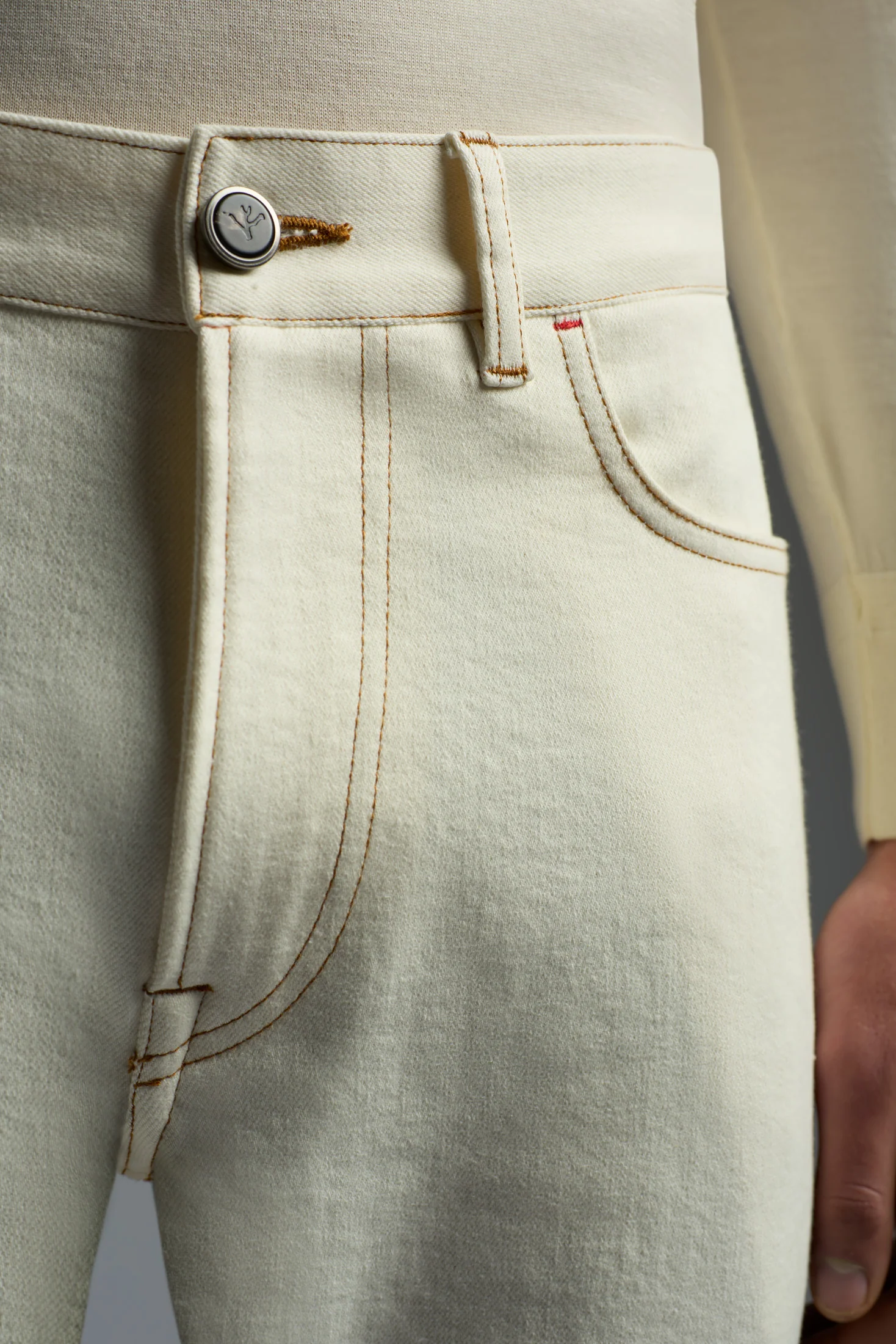 Comfort Cotton White "Chiaja" Denim - Image 3
